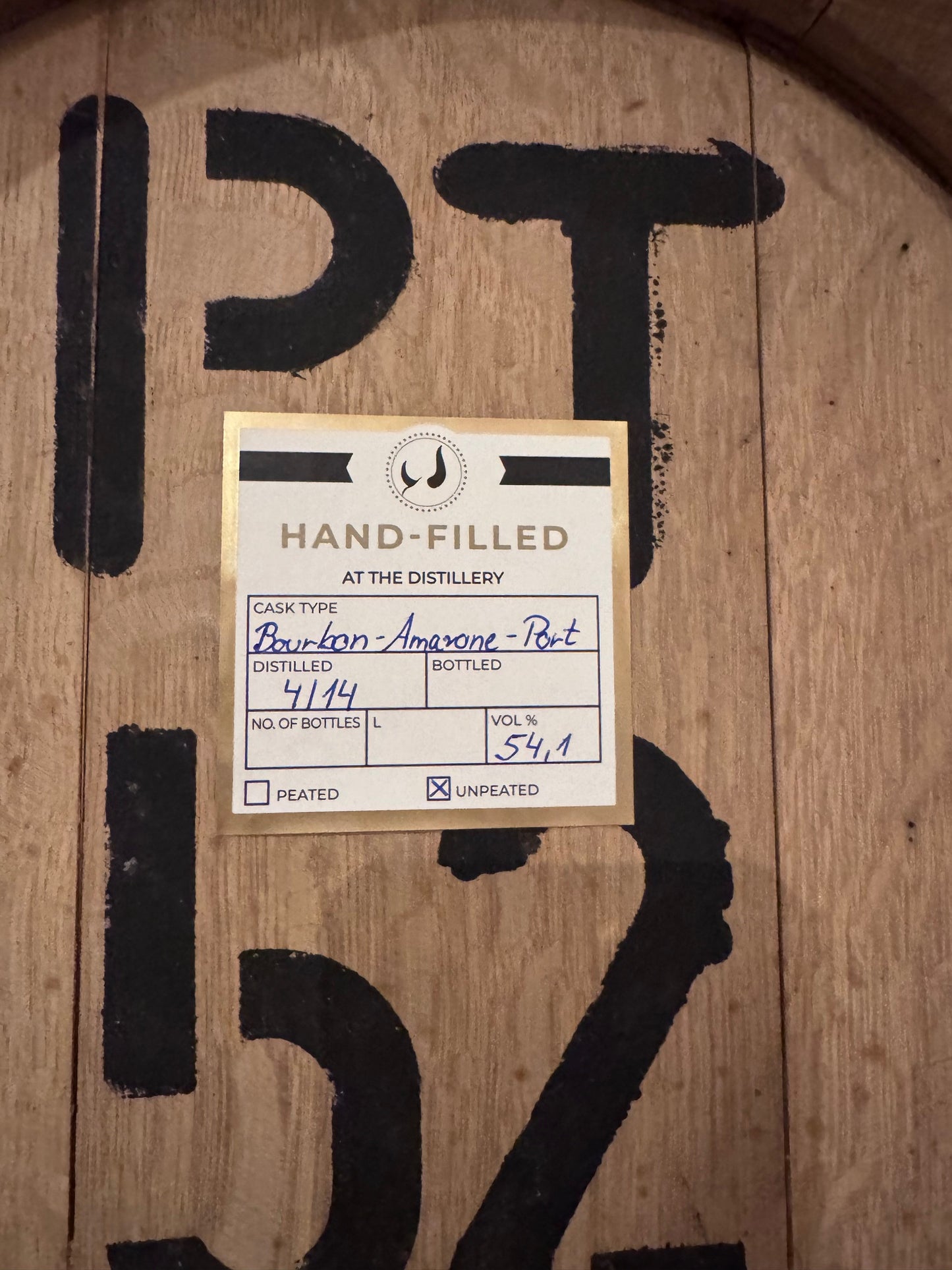 Bourbon -Amarone- Port #52 Hand Fill 32 L Blood Tub