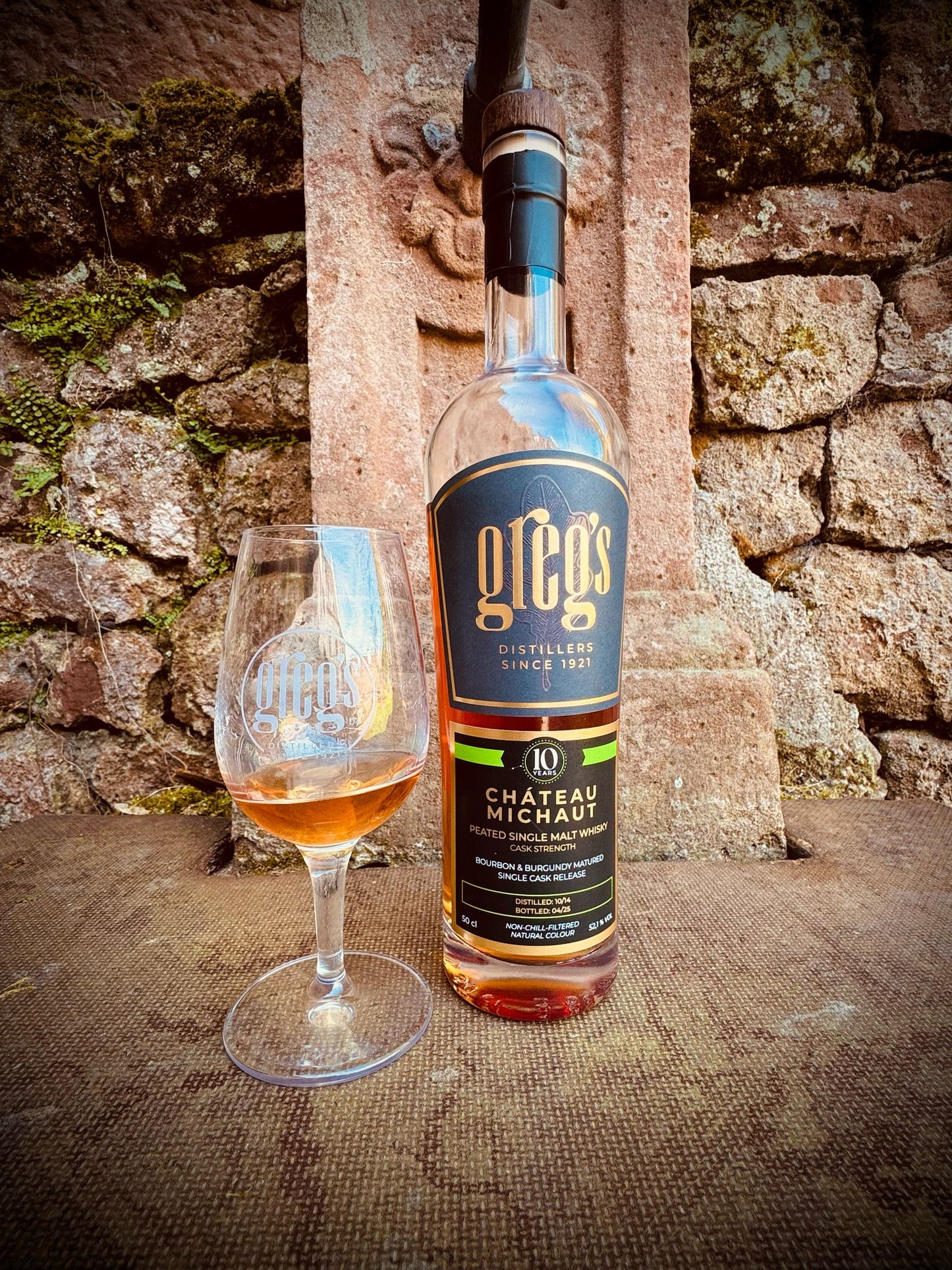 Chateau Michaut peated Single Malt Whisky 10 Years 52,1 % Vol.
