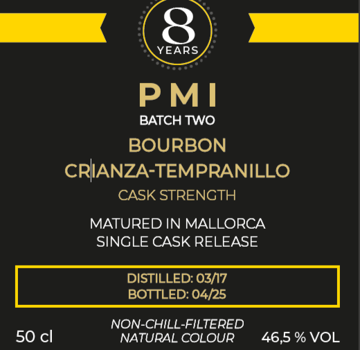 PMI Batch Two 8 years 46,5 % Vol 0,5l