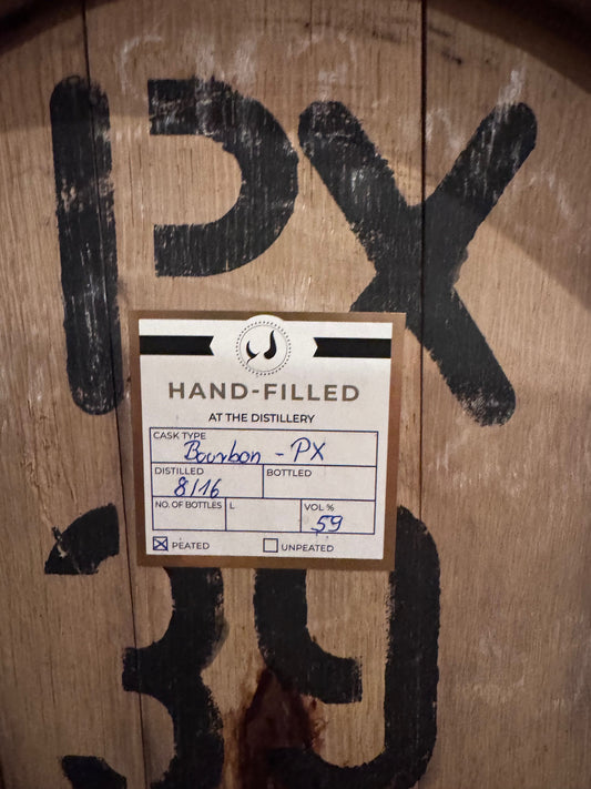 Bourbon - PX Peated  #39  Hand Fill 32 L Blood Tub