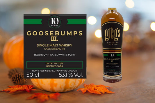 Goosebumps III. - 10 Years  Peated Bourbon-White Port 53,1 % Vol. Cask strength 0,5 L
