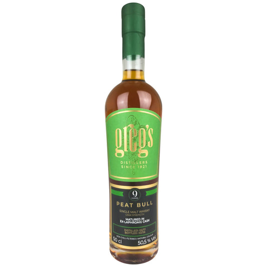 Greg’s Distillers Peat Bull 9 Jahre – Ex-Laphroaig Cask – 50,5% Vol.0,5 L